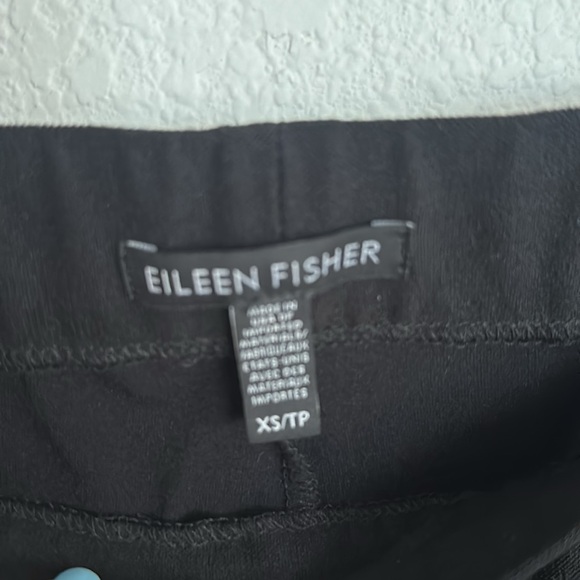 Eileen Fisher classic black elastic waist slacks XS/TP - Picture 3 of 9